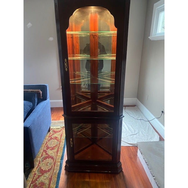Ethan Allen Corner Curio Chairish