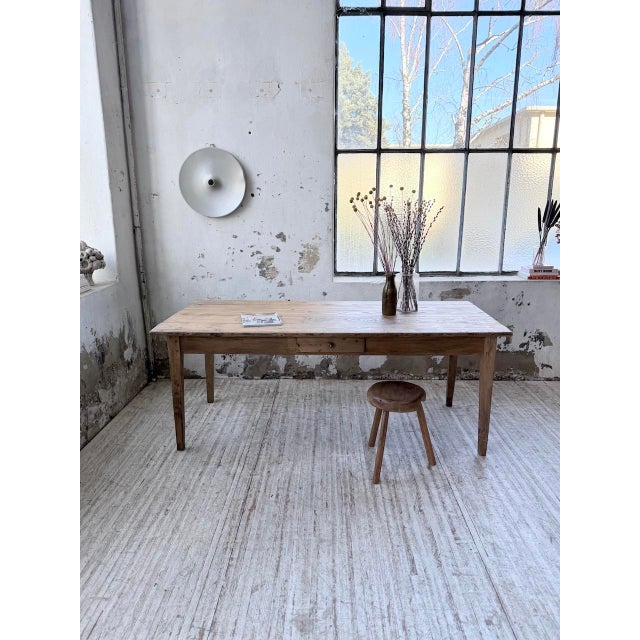 Vintage Farmhouse Table in Pine, 1950s For Sale - Image 3 of 18