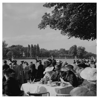 Slim Aarons, French Polo Crowd, Estate Stamped Photographic Print, 1950 / 2020s For Sale