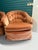 Burnt Orange Mid Century Modern Swivel Barrel Tufted Club Lounge Chairs For Sale - Image 8 of 11