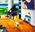 Original oil painting on canvas. Hand signed lower front by Ferjo. Canvas image size 50 x 70 inches. Canvas is not...