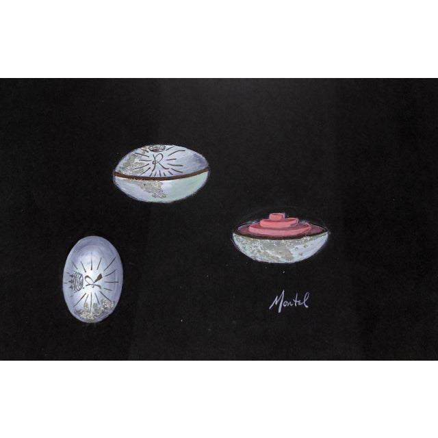 Sz: 13"H x 20"W Alexander Warren Montel (1921-2002) Fashion illustrator for House of Lanvin Paris in the 1950s featured in...