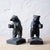 1990s Takaoka Tekki Cast Iron Bear Bookends, Urushi Finish, c.1990 For Sale - Image 5 of 8