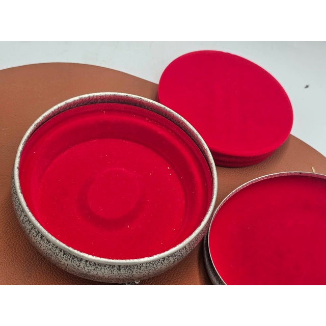 Metal Tin Jewelry Box, 1950s, Set of 3 For Sale - Image 7 of 11