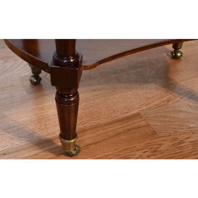 1910s 1910 French Louis XV Mahogany Marble Top Nightstand Bedside Table For Sale - Image 5 of 14