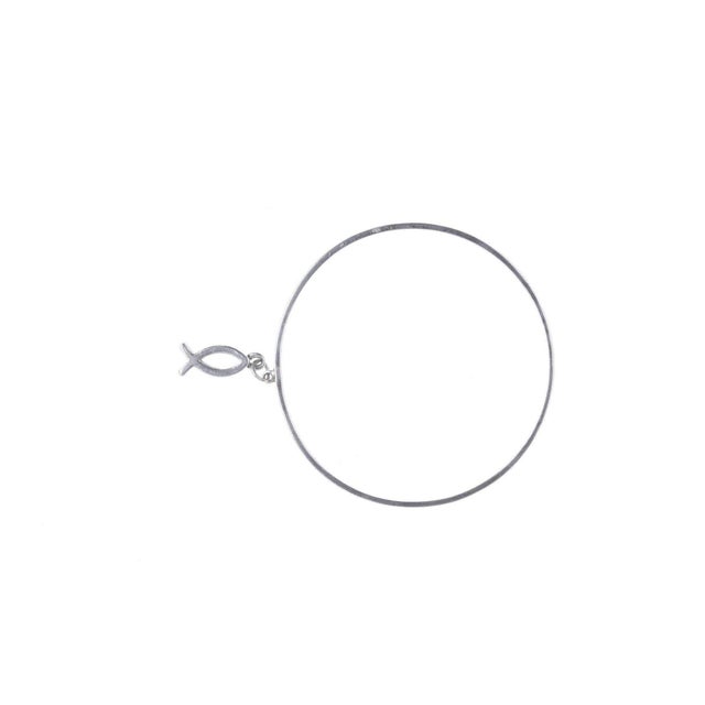 Metal Retired James Avery sterling Ithaca Fish bangle For Sale - Image 7 of 9