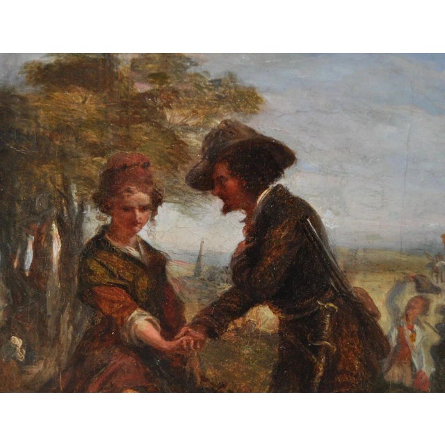 19th Century Romance Oil Painting For Sale - Image 4 of 8