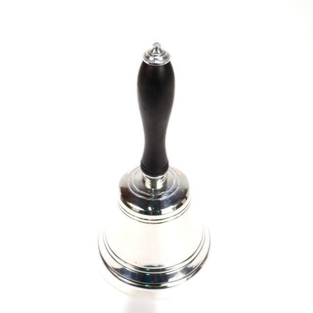 1960s Vintage English Silver Plate Table Bell by Walker & Hall, 1962 For Sale - Image 5 of 15
