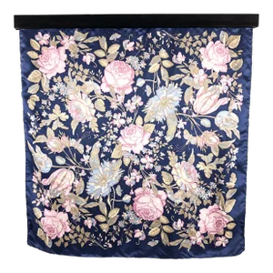 Pure Silk Laura Ashley Vintage Scarf With Wall Hanging Scarf Holder
