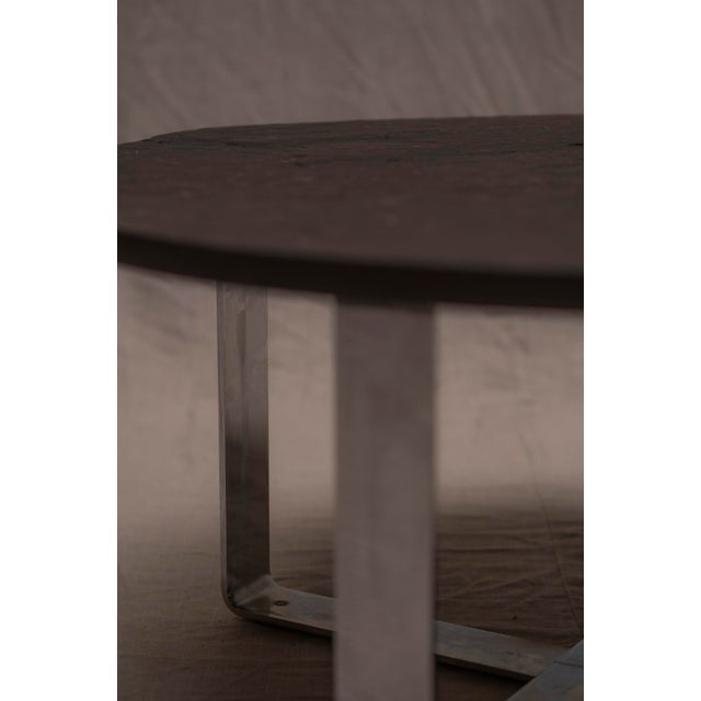 Large Vintage Brutalist Slate Stone Coffee Table, 1970s For Sale - Image 11 of 12