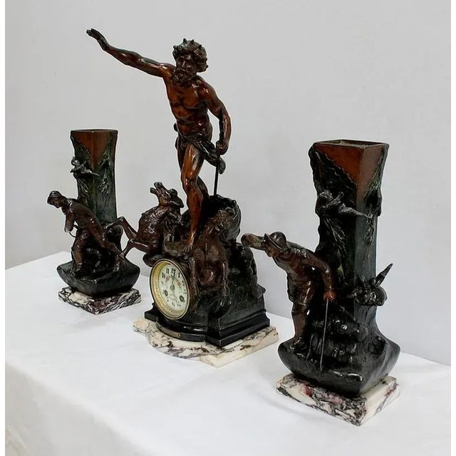 Early 20th Century Mantel Set, Set of 3 For Sale - Image 3 of 18