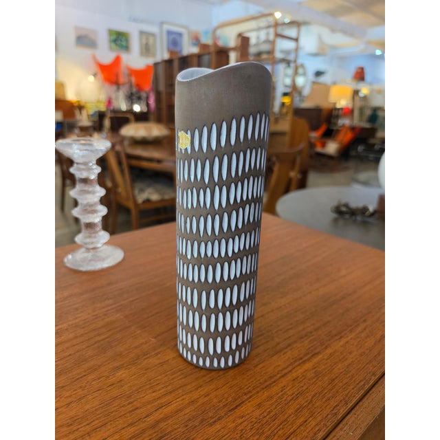 Ceramic 1960s Ingrid Atterberg for Uppsala, Stoneware Vase For Sale - Image 7 of 11