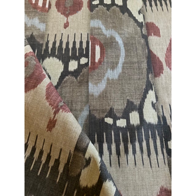 Lewis & Wood - Kimono Linen Fabric in Chilli Mocha 5 Yards For Sale - Image 4 of 6