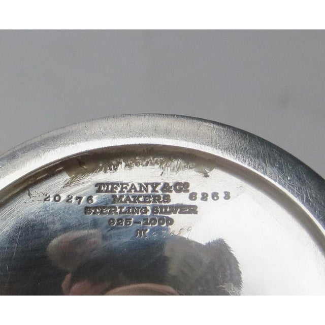 Art Deco 1940s Tiffany Round Compote Silver Cup For Sale - Image 3 of 7