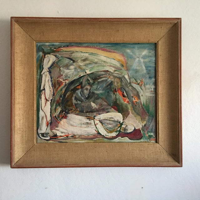 Mid 20th Century Expressionist Figurative Oil Painting by R. MacDonald, Framed For Sale In San Francisco - Image 6 of 6
