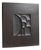Mahrte — Matte Black Wall Sculpture, Geometric Relief Carved on Patinated Wood Composite For Sale