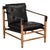 Black NOIR Luther Chair, Ebony Black Leather For Sale - Image 8 of 8