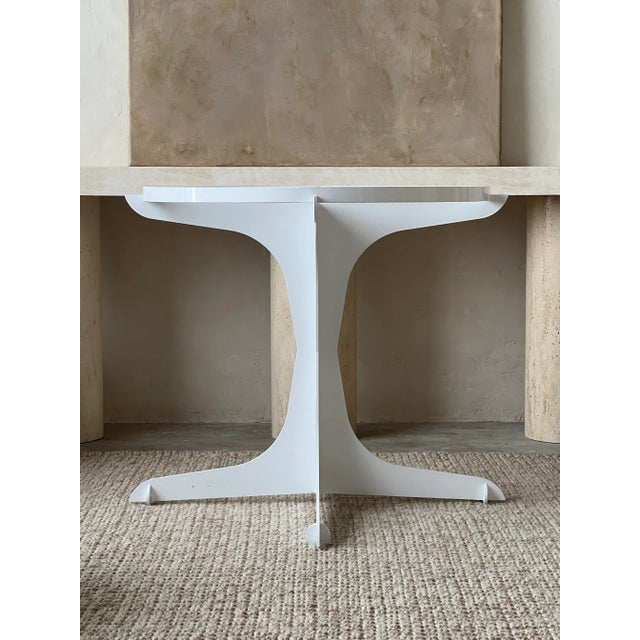 Early 21st Century Custom White Outdoor Table Base For Sale - Image 5 of 8