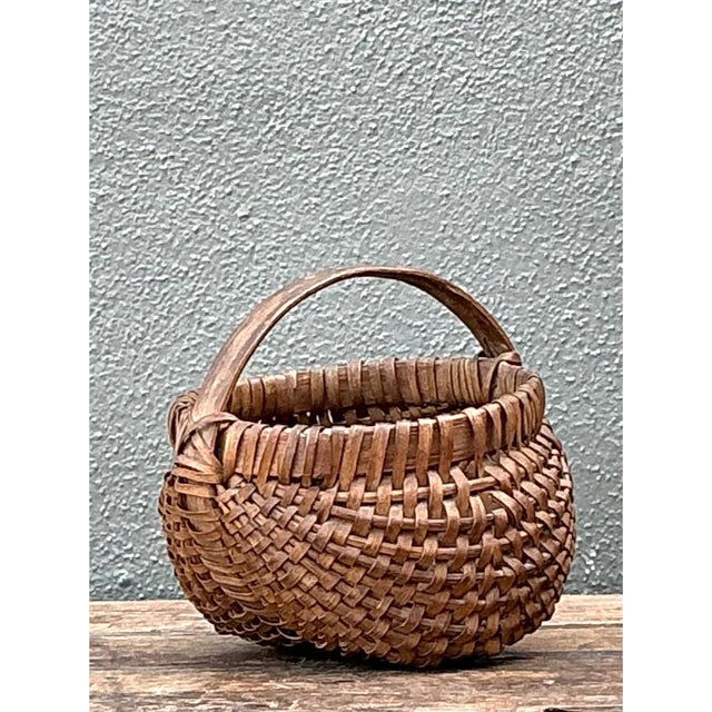 Vintage Shaker Style Woven Basket For Sale - Image 11 of 12