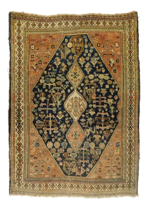 Antique Hand Made Persian Qashqai Rug