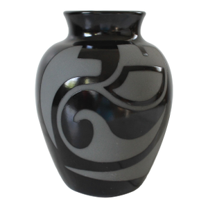 1980's Native American Style Black Sable Pottery Vase
