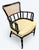 Mid-Century Modern Vintage Faux Bamboo Cane Back Captain's Chair For Sale - Image 3 of 10