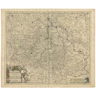 Antique Map of the Saxony Region Germany by F. De Wit, 1680 For Sale