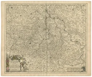 Antique Map of the Saxony Region Germany by F. De Wit, 1680