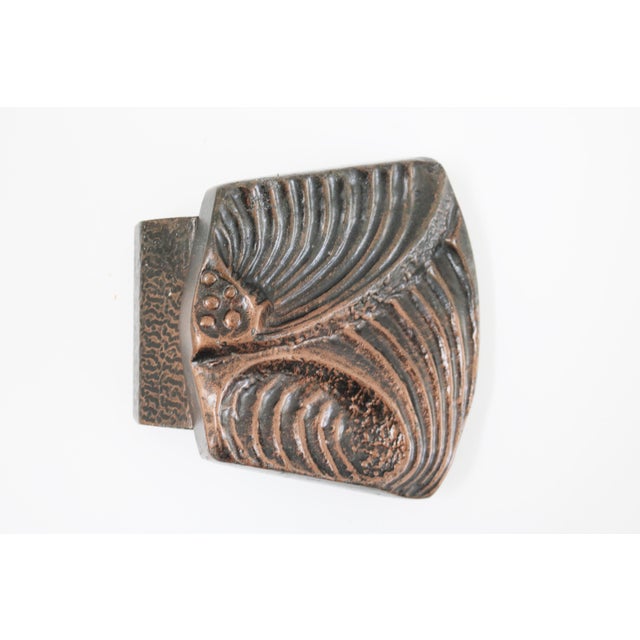 Brutalist front door handle Cast aluminum, copper bronze finish New and unused Old stock No pre-drilled holes are present...