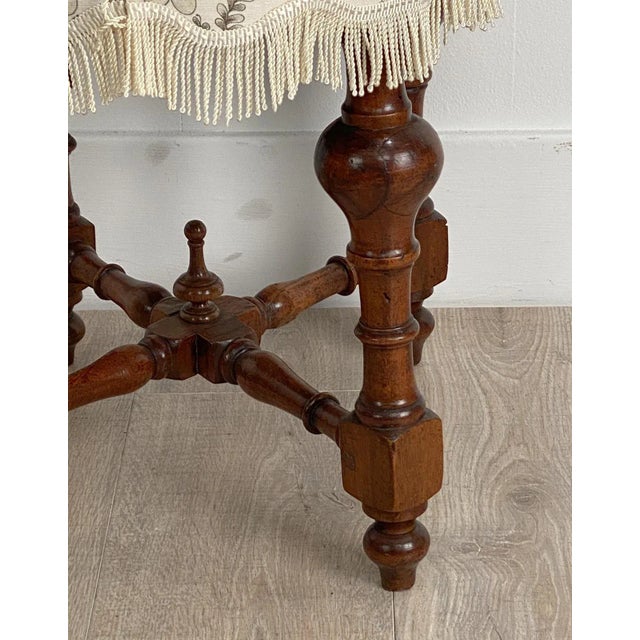 Baroque Oval Stool, Italy 19th Century For Sale - Image 4 of 6