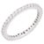 Art Deco 18k White Gold Diamond Modern Eternity Ring for Stacking Size 6 For Sale - Image 3 of 10