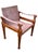 Suede and Teak Open Frame Safari Chairs with Sling Arms, 2000s, Set of 2 For Sale - Image 12 of 14