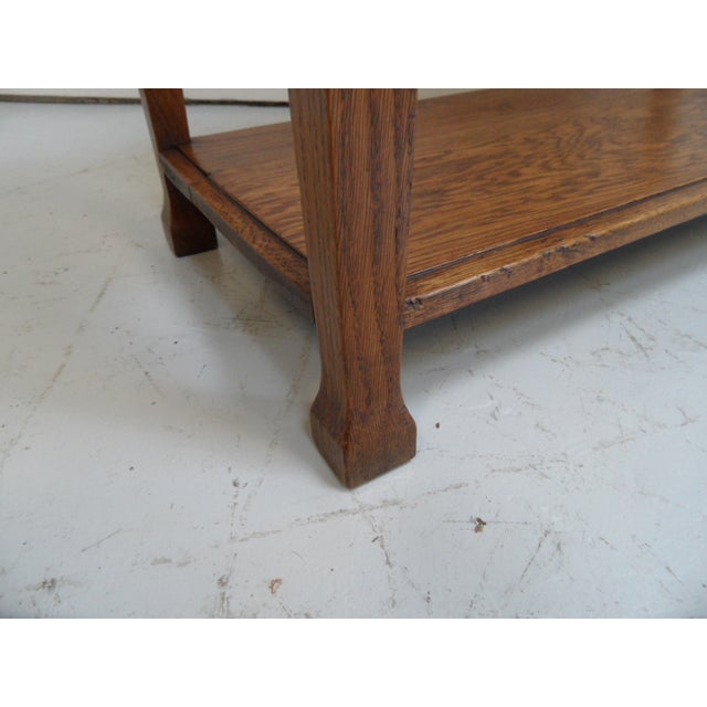 Antique Oak Side Table with Drawer, 1890s For Sale - Image 6 of 12