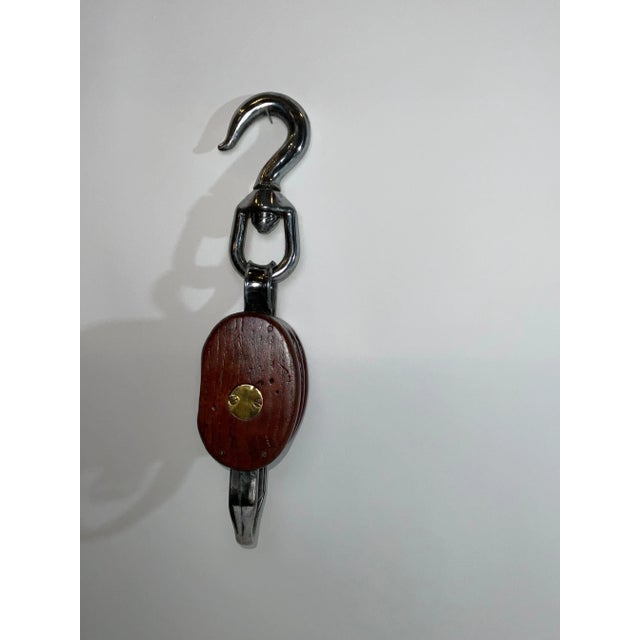 American Sturdy Double Sheave Pulley with Steel Swivel Hook For Sale - Image 3 of 9