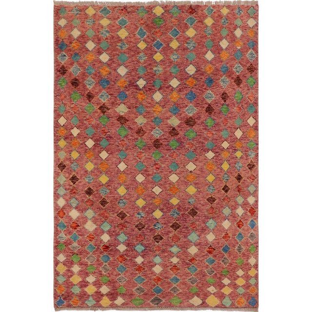 Contemporary Balochi Purple/Blue Wool Rug - 3'11''x5'11'' For Sale - Image 11 of 11