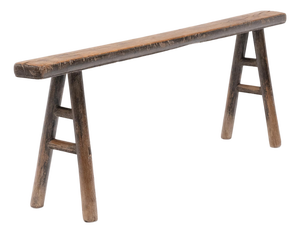Chinese Narrow Splayed Leg Bench, C. 1850
