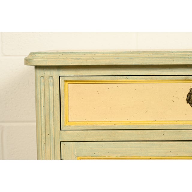 Baker Furniture French Regency Louis XVI Cream Lacquered Nightstand, Circa 1960s For Sale - Image 10 of 14