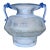 Murano Scavo Glass Amphora Vase With Cobalt Blue Handles For Sale