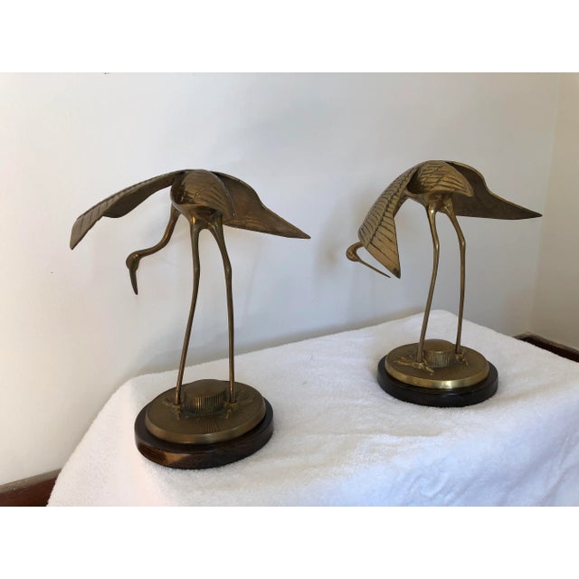 Wood Vintage Brass Frederick Cooper Birds - a Pair For Sale - Image 7 of 13