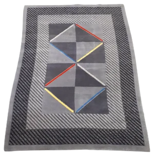 Mid-Century Modern Diamond Pattern Rug, 1980s