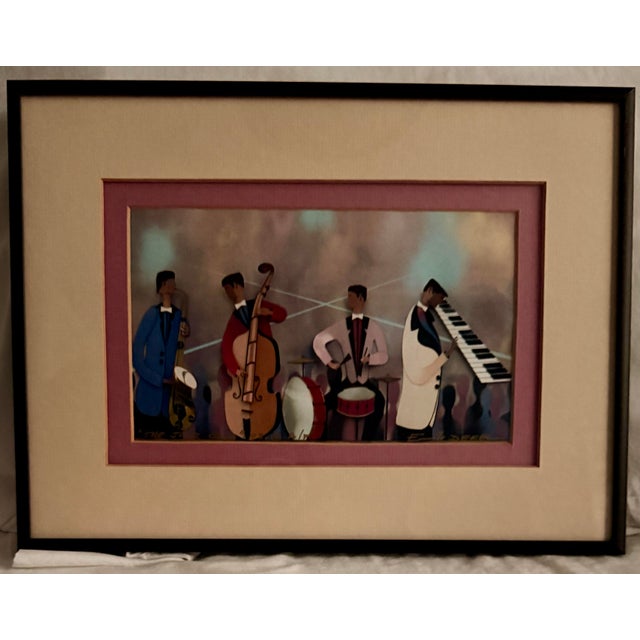 This is a signed mixed media Artist’s Proof (A/P) titled "The Jazz Club" by artist Emile Dekel. It is part of this famed...