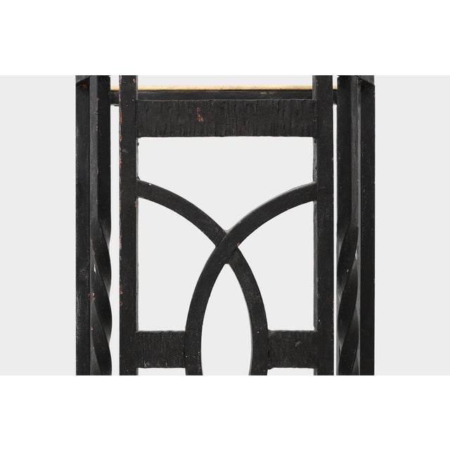 Art Deco Metal Umbrella Stand with Geometric Openwork and Brass Rim, Belgium, 1920s For Sale - Image 4 of 17