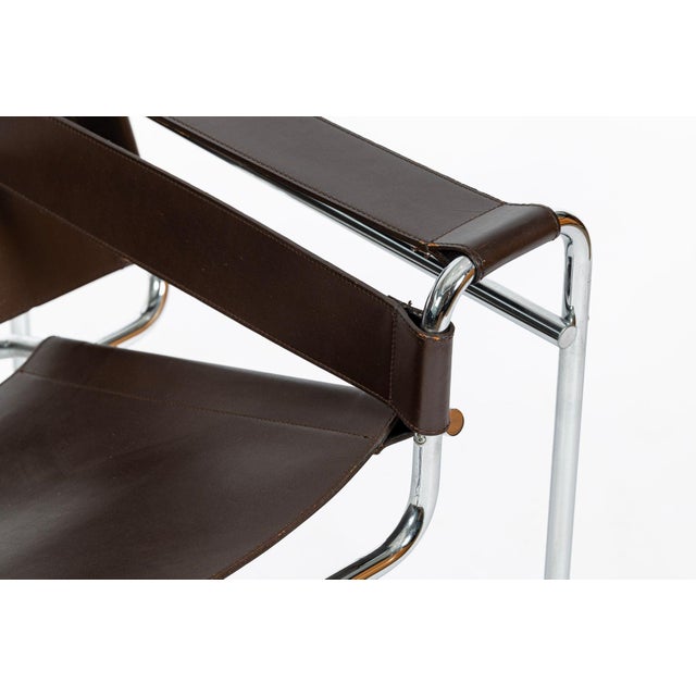 Mid Century Brown Wassily Chair by Marcel Breuer for Stendig 1960s, 2 Available For Sale - Image 10 of 18