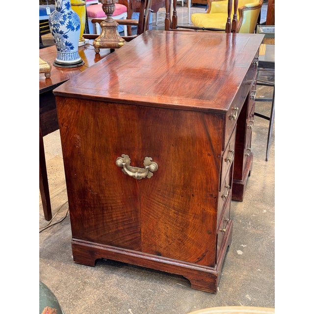 Early 19th Century English Mahogany Campaign Kneehole Desk For Sale - Image 11 of 12
