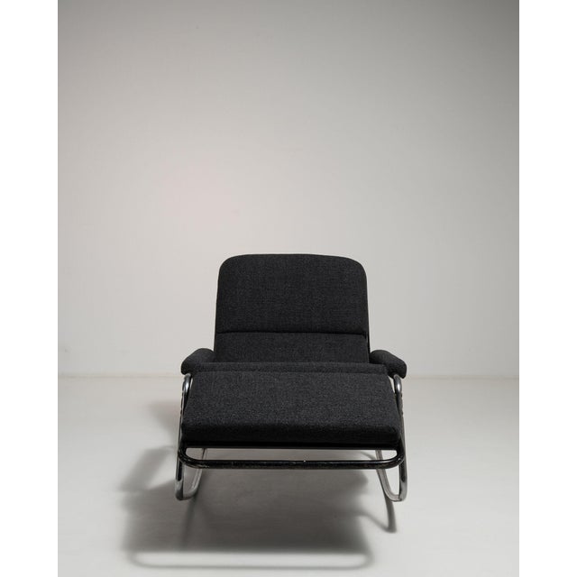 French 19th Century France Black Metal Lounge Chair For Sale - Image 3 of 11