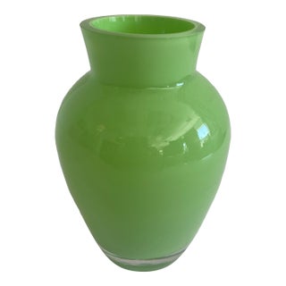 Green Glass Ming Vase For Sale