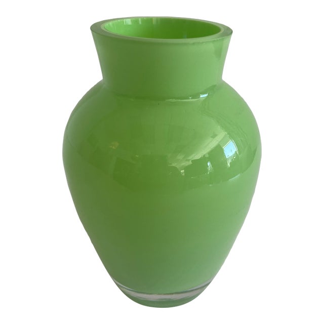 Green Glass Ming Vase For Sale