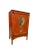 A 1890-1900's Chinese lacquered wedding cabinet/armoire , with brass detailing , tassels and a key inside two pull out...