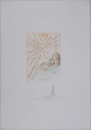 Salvador Dali, Decameron: The Angel Gabriel, 1972, Etching