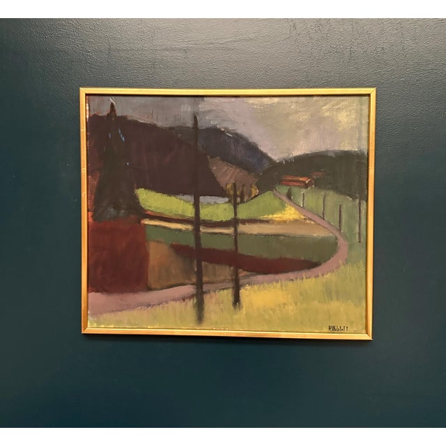 Anna‑Stina Lorentze Nilstoft, Landscape, 1950s, Oil on Canvas For Sale - Image 14 of 14